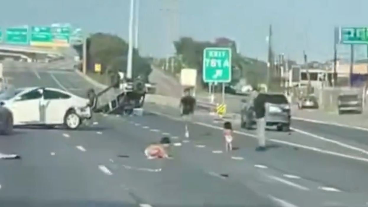 Children on a motorway
