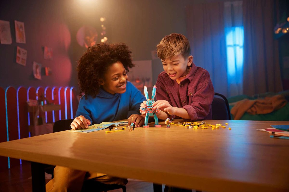 Children playing with the new Lego gender neutral toys
