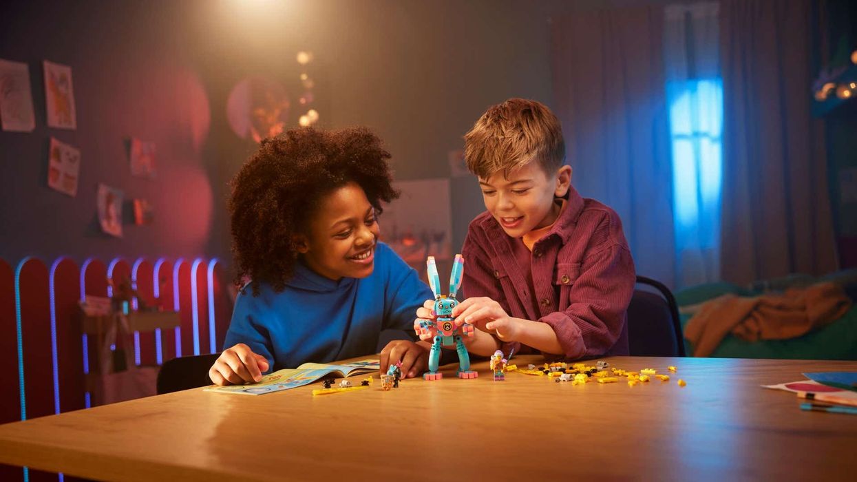 Children playing with the new Lego gender neutral toys