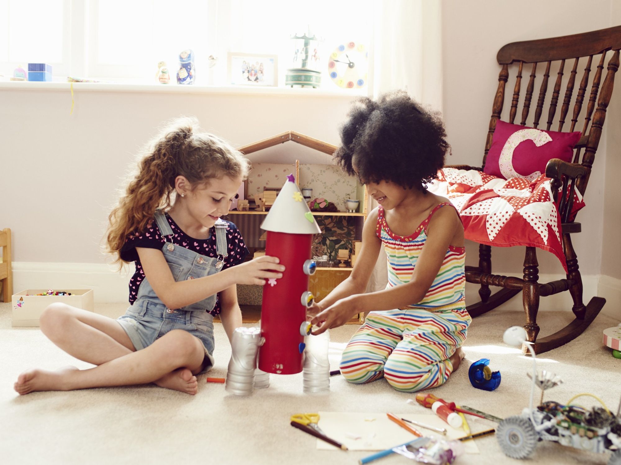Children playing with toys