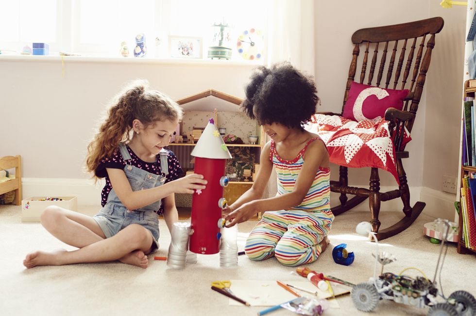 Children playing with toys