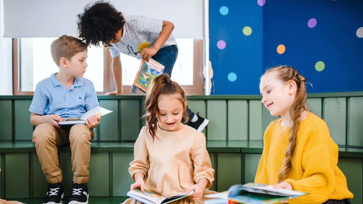 Children reading books