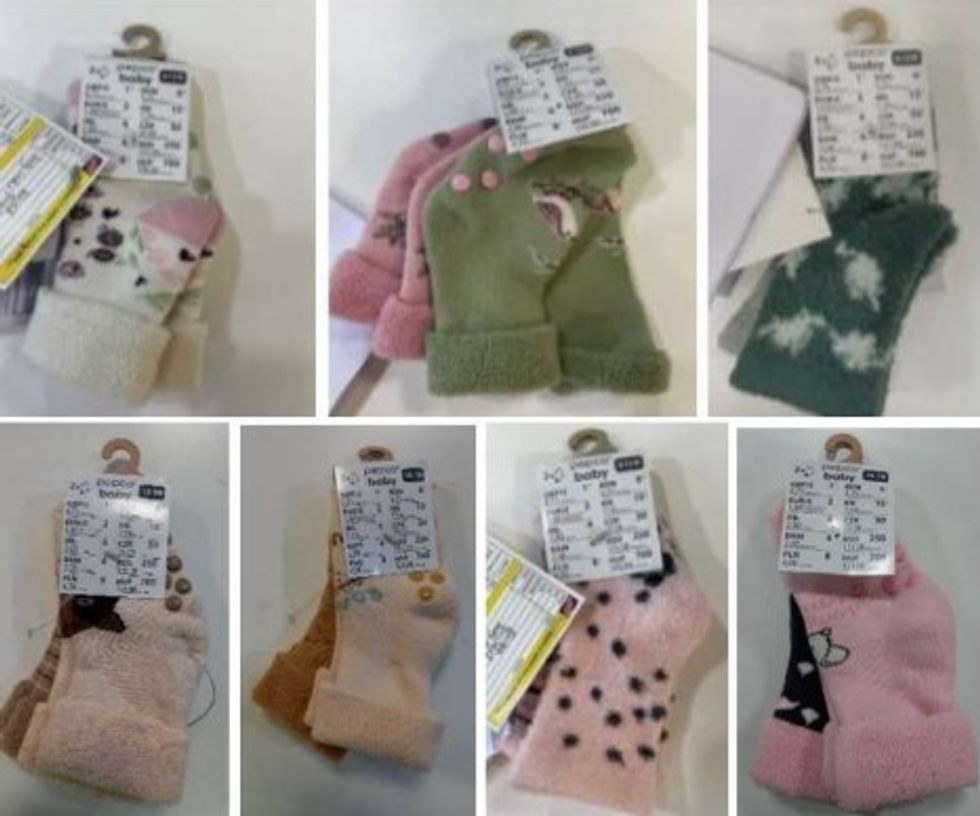 Children's socks being recalled