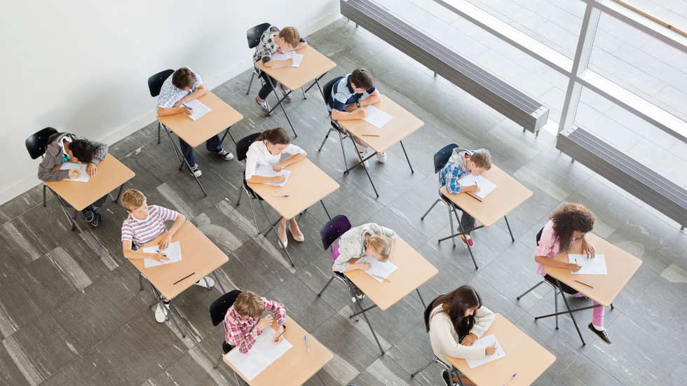 Children sitting an exam