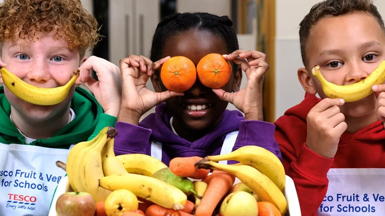 Children taking part in Tesco Fruit & Veg for Schools programme