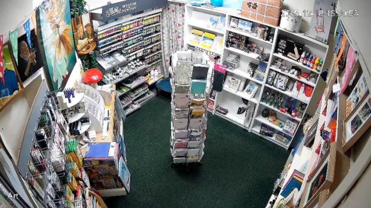 Moment shoplifters belt out Christmas song while robbing hardware store