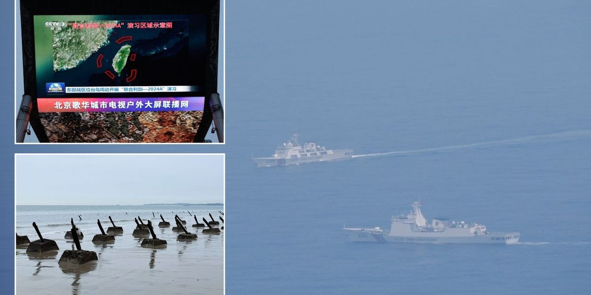NextImg:China preparing 'armada of ferries' to invade Taiwan that could be over in 'less than an hour'