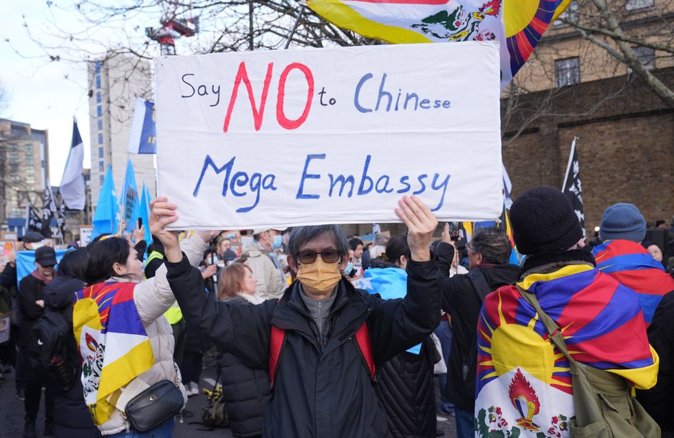 China embassy protest