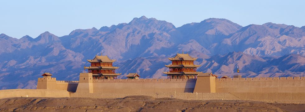 China, Gansu province, Jiayuguan, the fortress at the western end of the Great Wall, Unesco world heritage