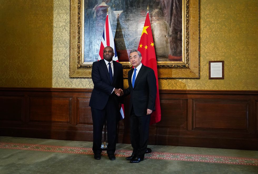 Chinese Foreign Minister Wang Yi with David Lammy