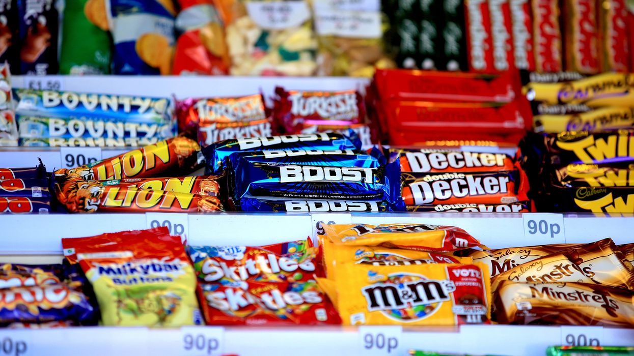 Chocolate and sweets on sale on Grand Opening Day at Aintree Racecourse.
