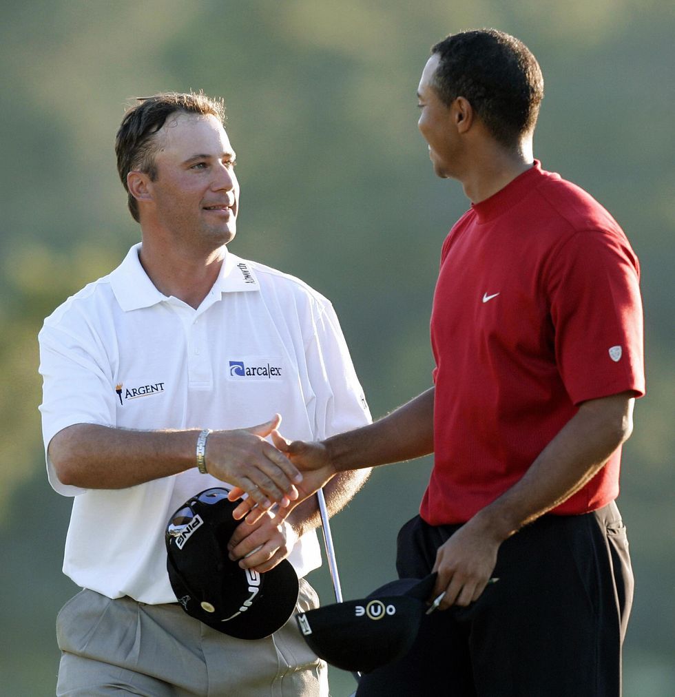 Chris DiMarco pushed Tiger Woods to a playoff