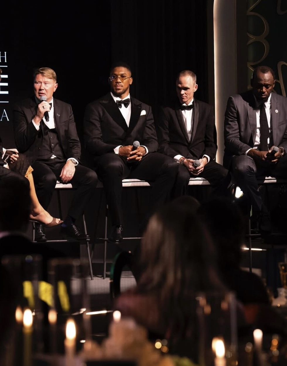 Chris Froome attended the gala event alongside superstars like Anthony Joshua and Usain Bolt