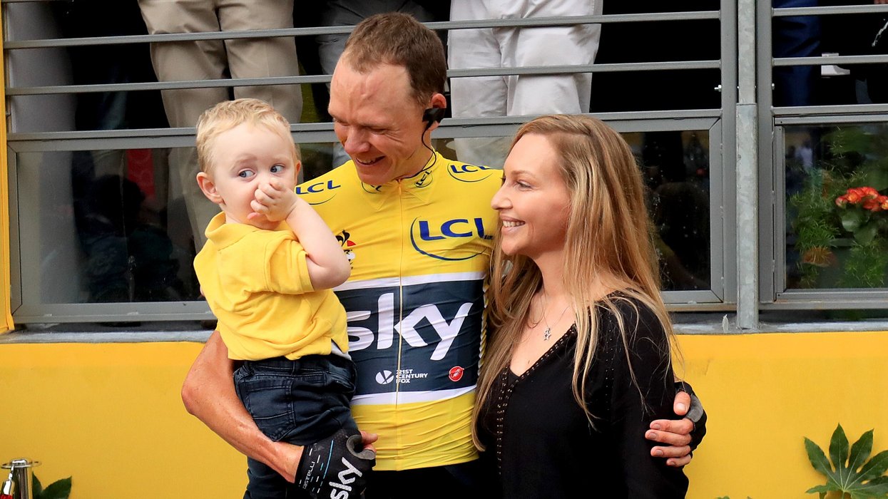 Chris Froome's wife has explained how her husband is lucky to be alive