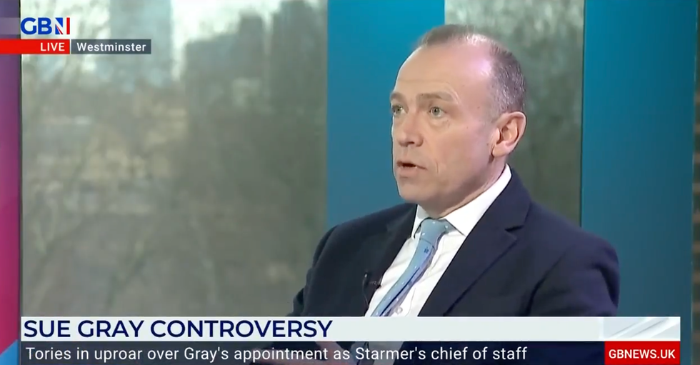 Chris Heaton-Harris in the GB News Westminster studio