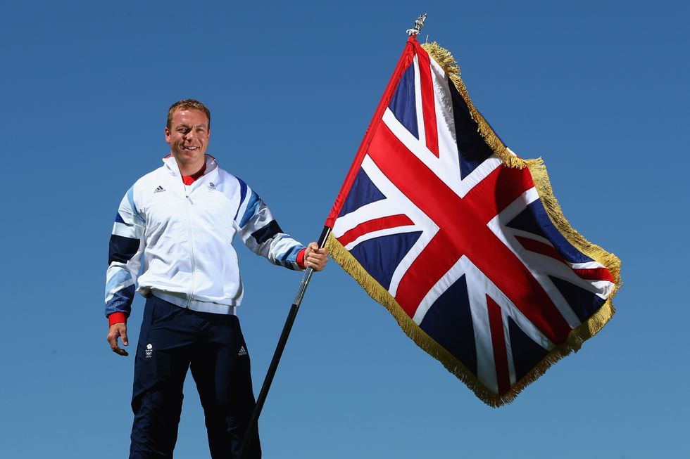 Chris Hoy was Team GB's flag carrier at the London 2012 Olympics