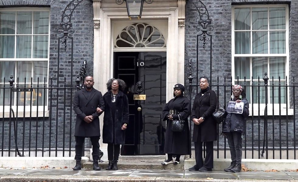 Chris Kaba's family outside 10 Downing Street