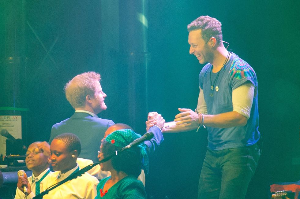 Chris Martin and Prince Harry