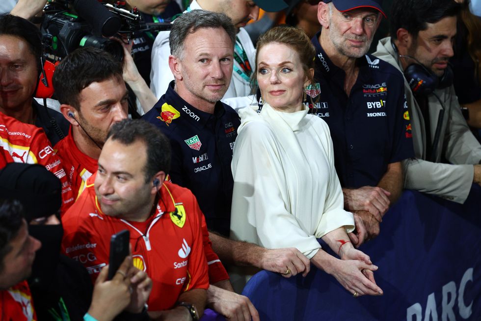 Christian Horner and Geri Halliwell have shown a united front