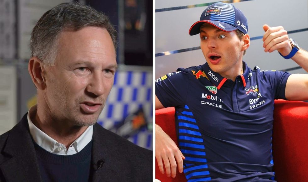 Christian Horner and Max Verstappen