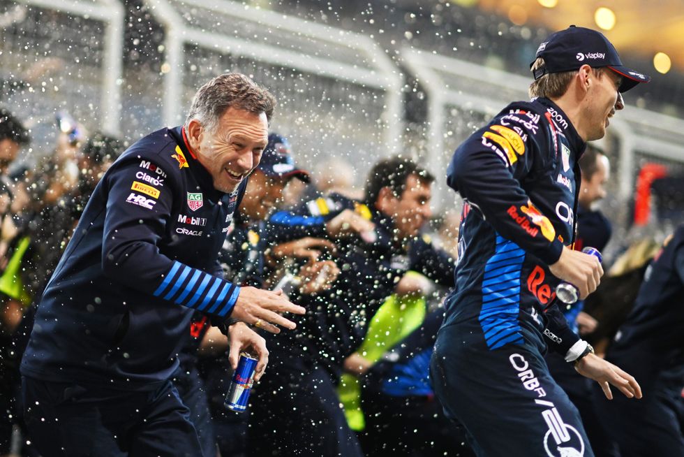 Christian Horner and Max Verstappen