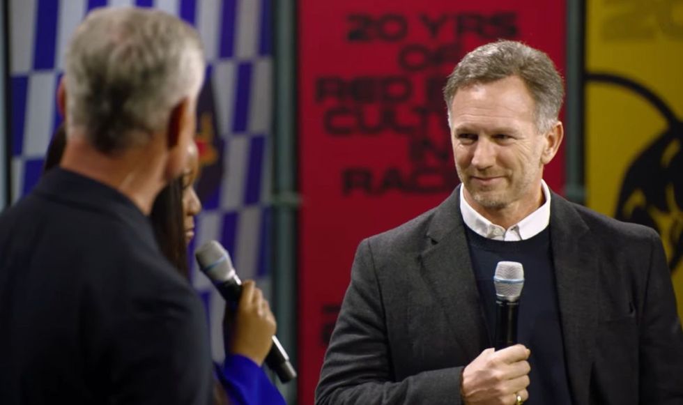 Christian Horner has made his first public appearance since the allegations were made against him
