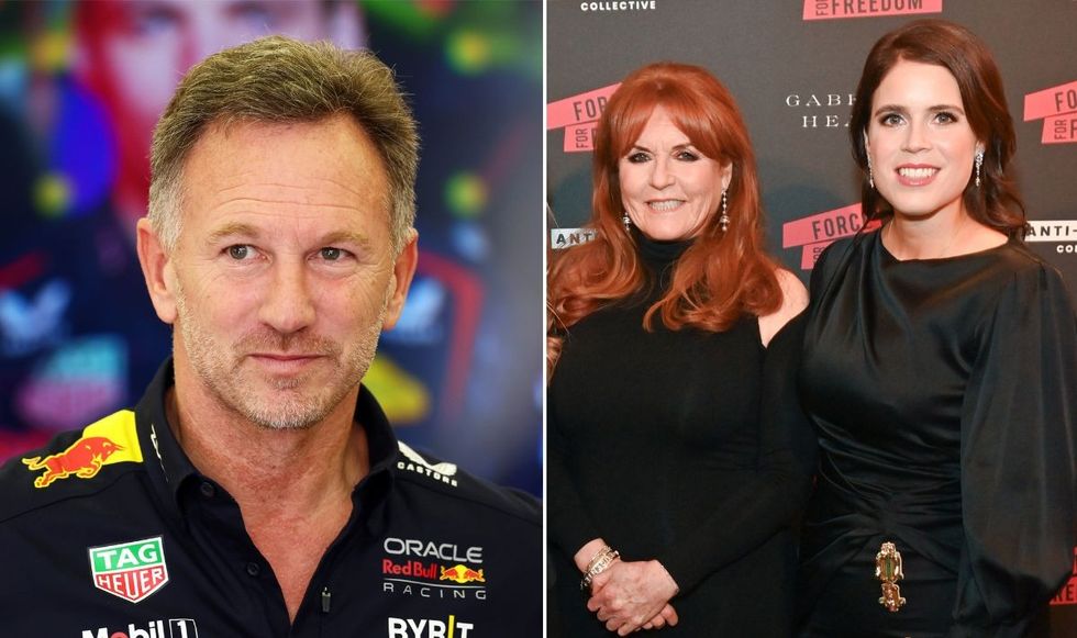 Christian Horner,  Sarah Ferguson and Princess Eugenie