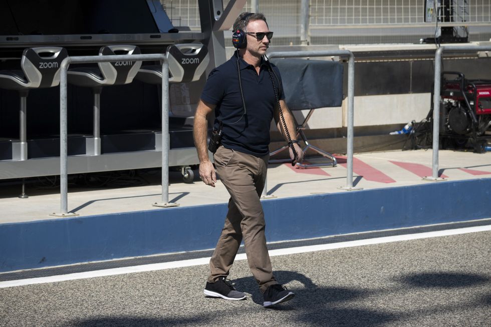 Christian Horner was back to work in Bahrain