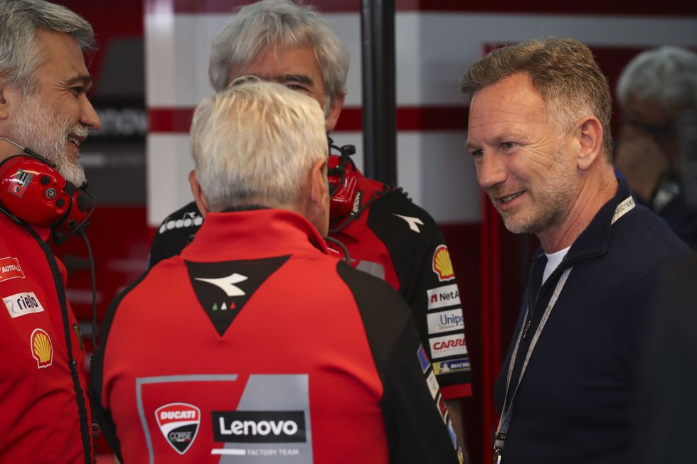 Christian Horner was spotted at the Spanish MotoGP at the weekend