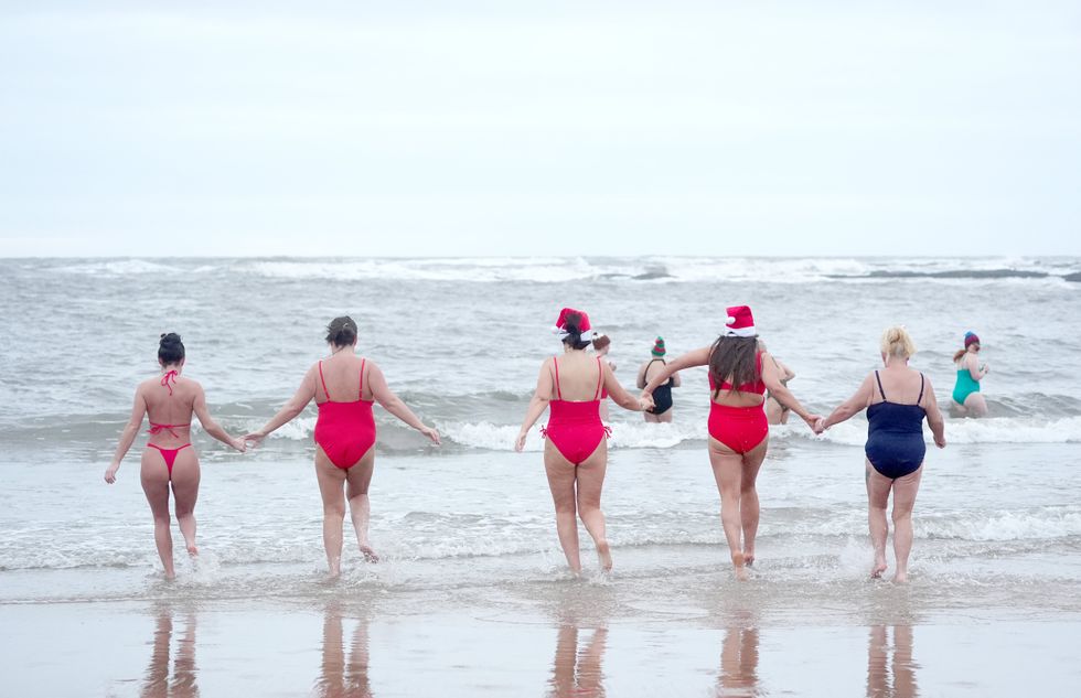 Christmas Eve swimmers