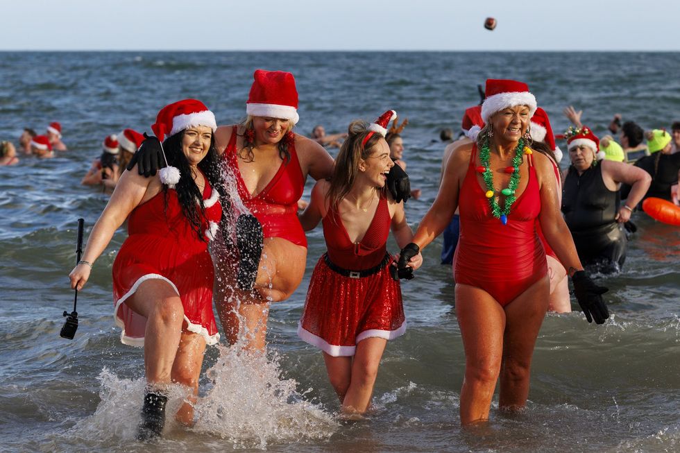Christmas Eve swimmers
