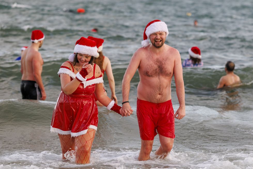 Christmas Eve swimmers