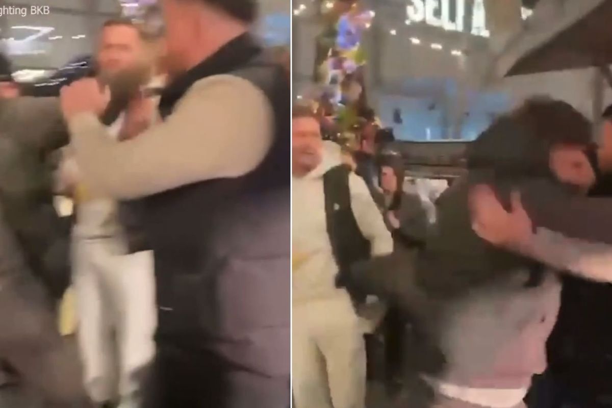 Christmas market brawl