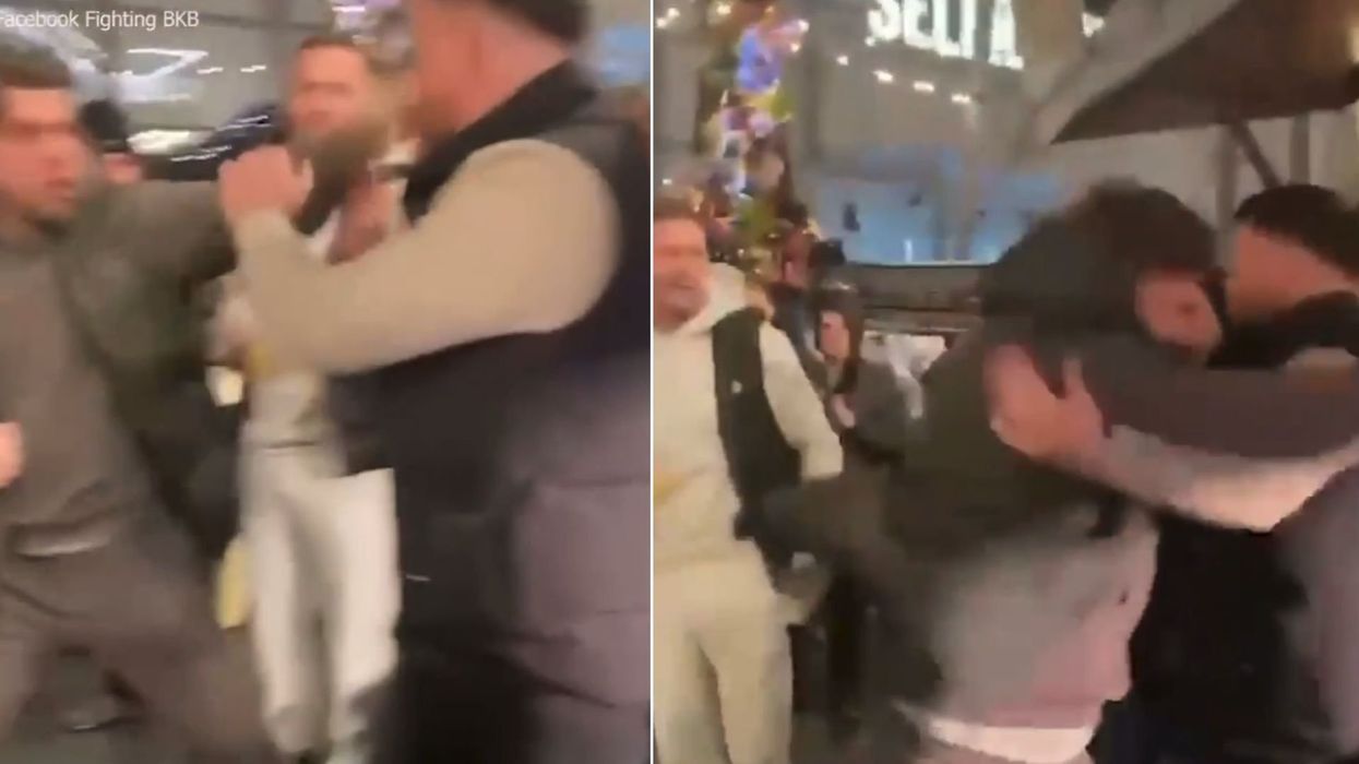 Christmas market brawl