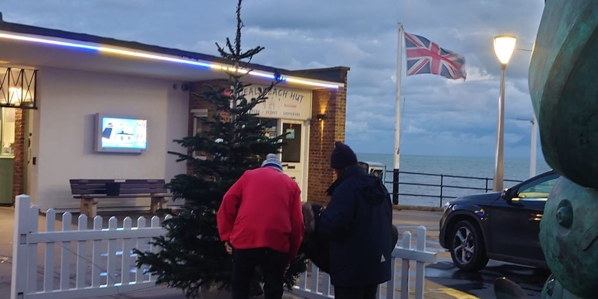 NextImg:Christmas tree 'urgently' replaced in seaside town after pathetic size mocked by locals