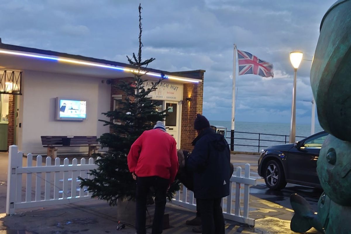 Christmas tree in Deal, Kent