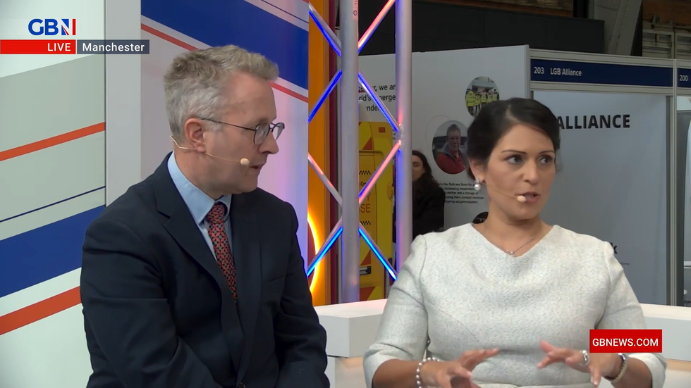 Christoper Hope and Priti Patel appear on GB News