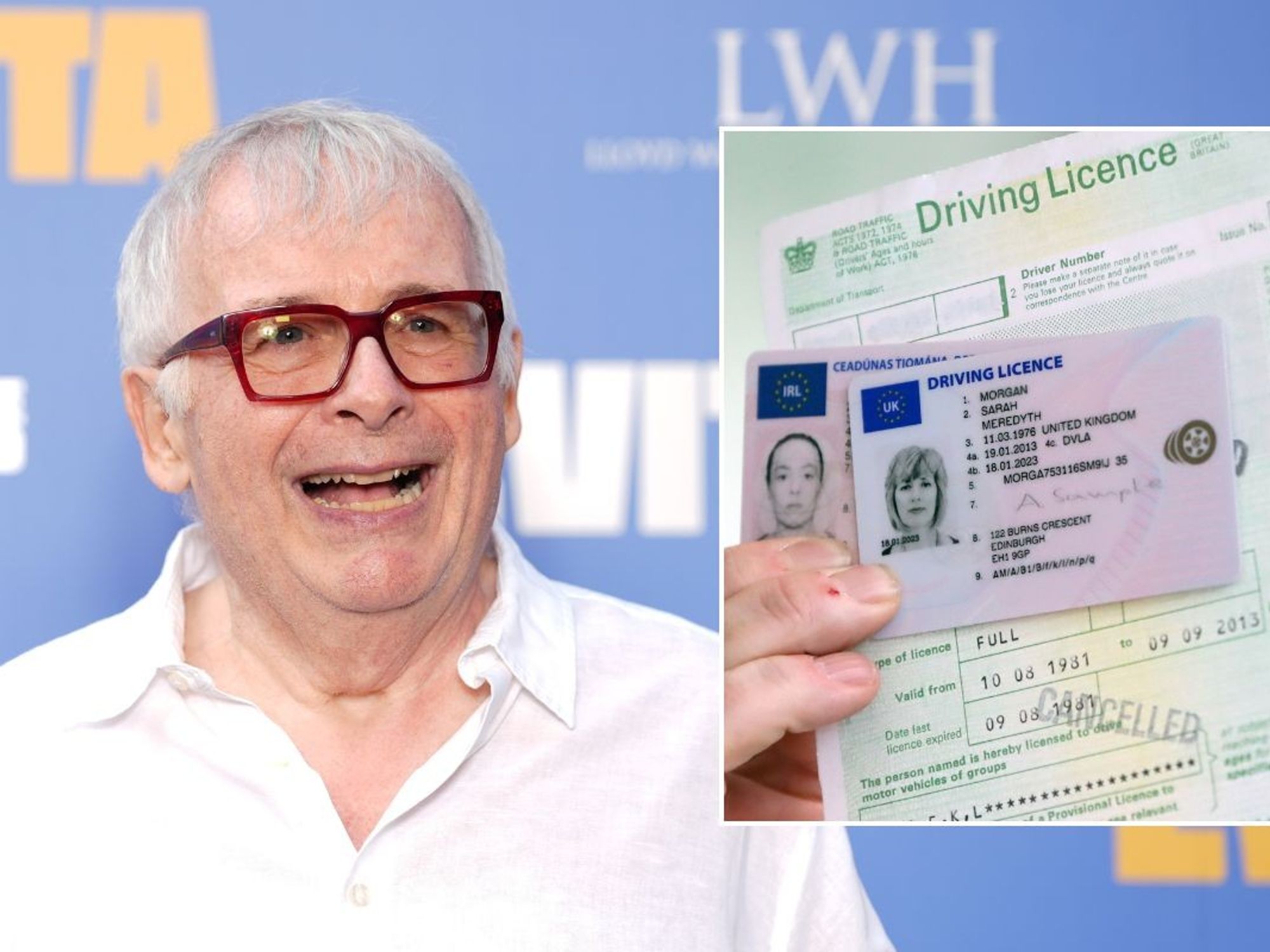 Christopher Biggins and a driving licence