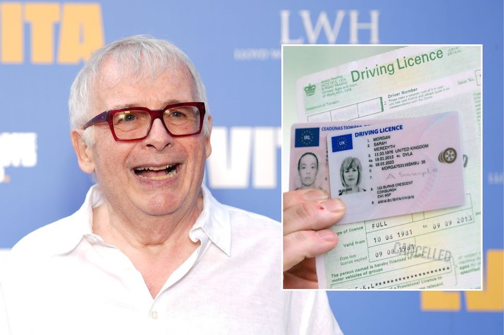 Christopher Biggins and a driving licence