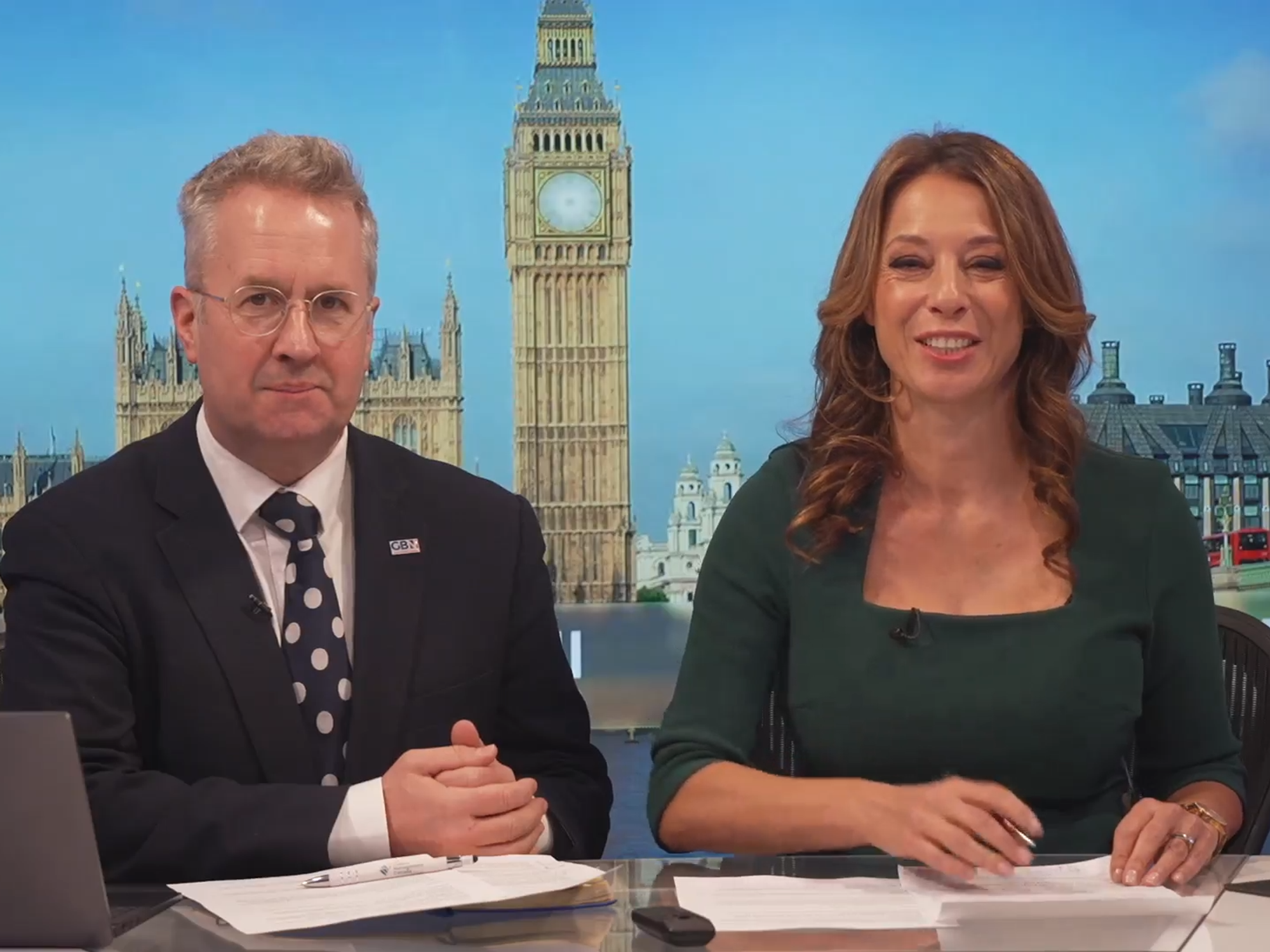 Christopher Hope and Gloria De Piero