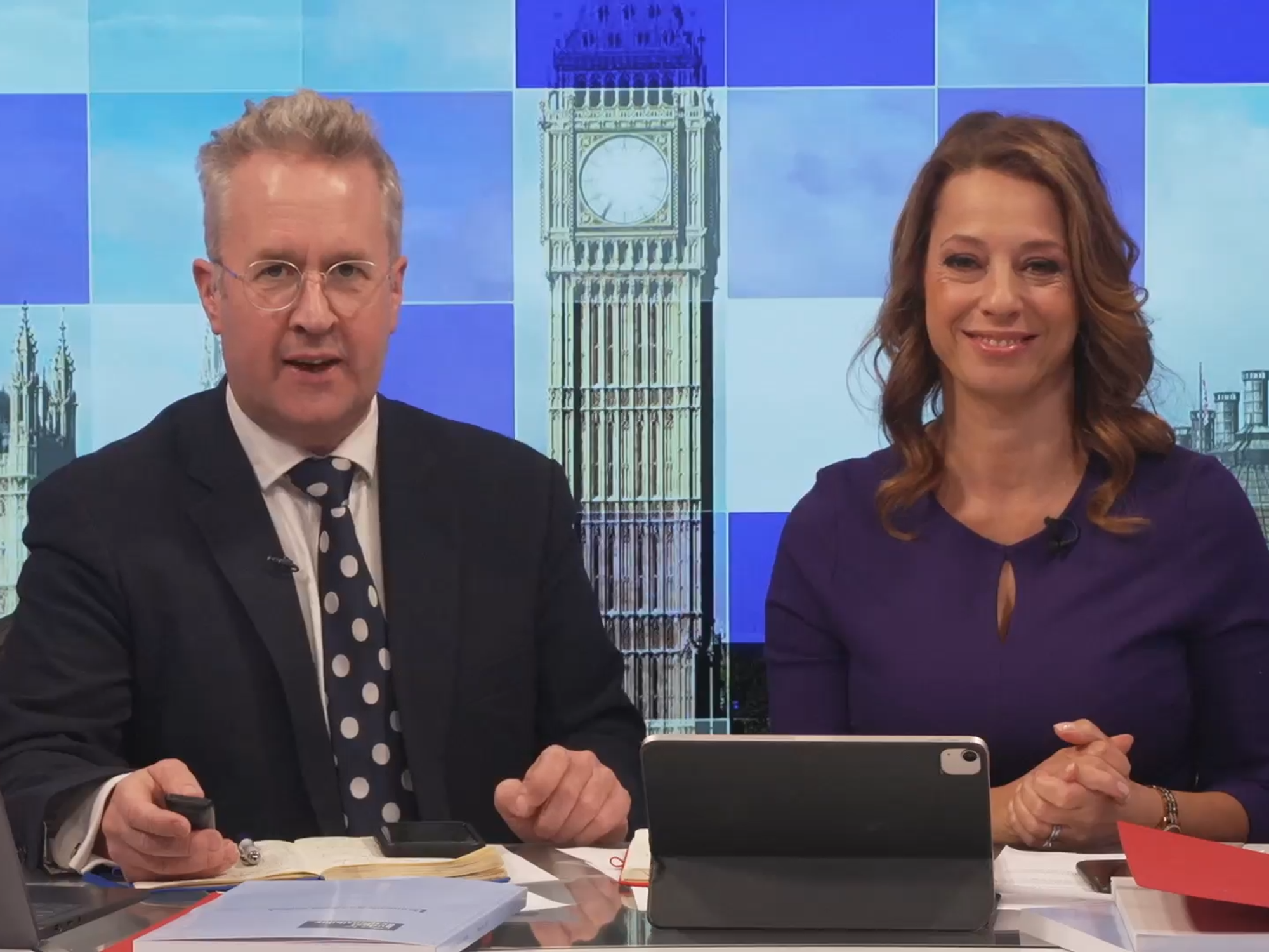 Christopher Hope and Gloria De Piero