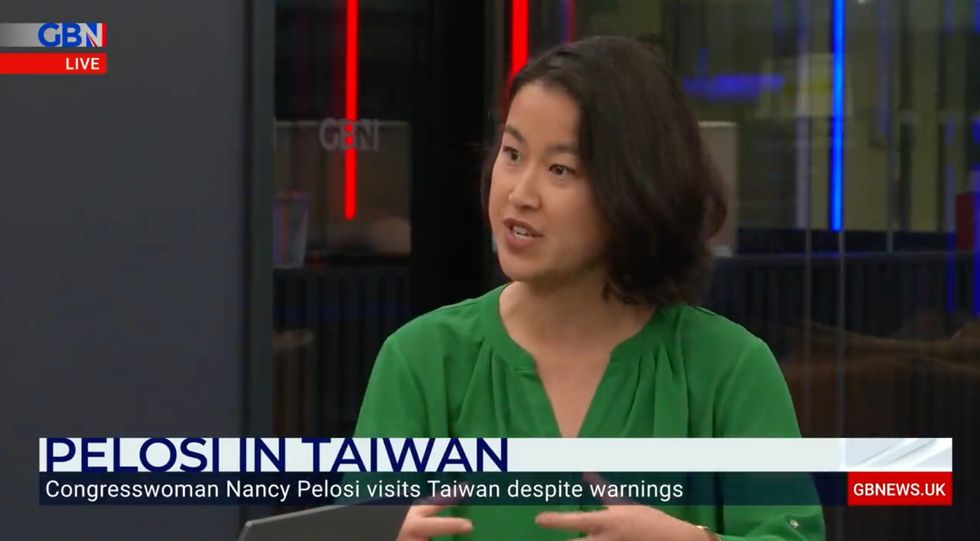 Cindy Yu in the GB News studio