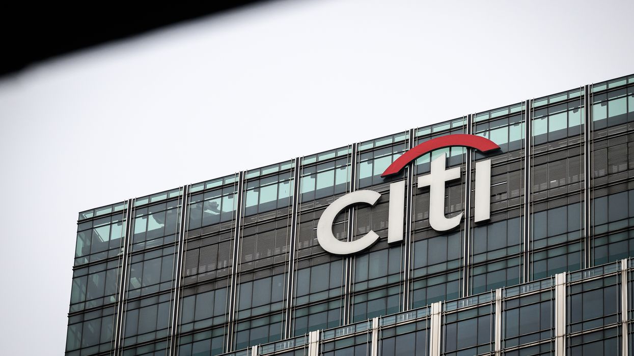 Citi bank in Canary Wharf in London