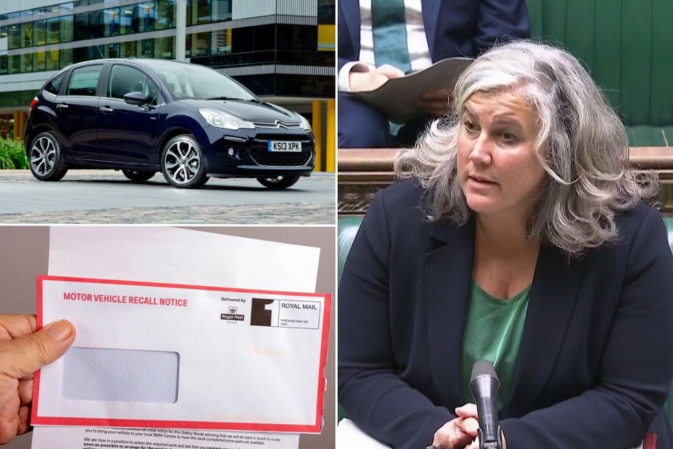 Citroen C3, Transport Secretary Heidi Alexander and a car recall notice