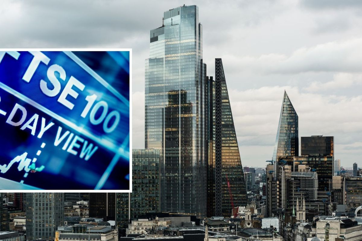 City of London and FTSE 100 sign