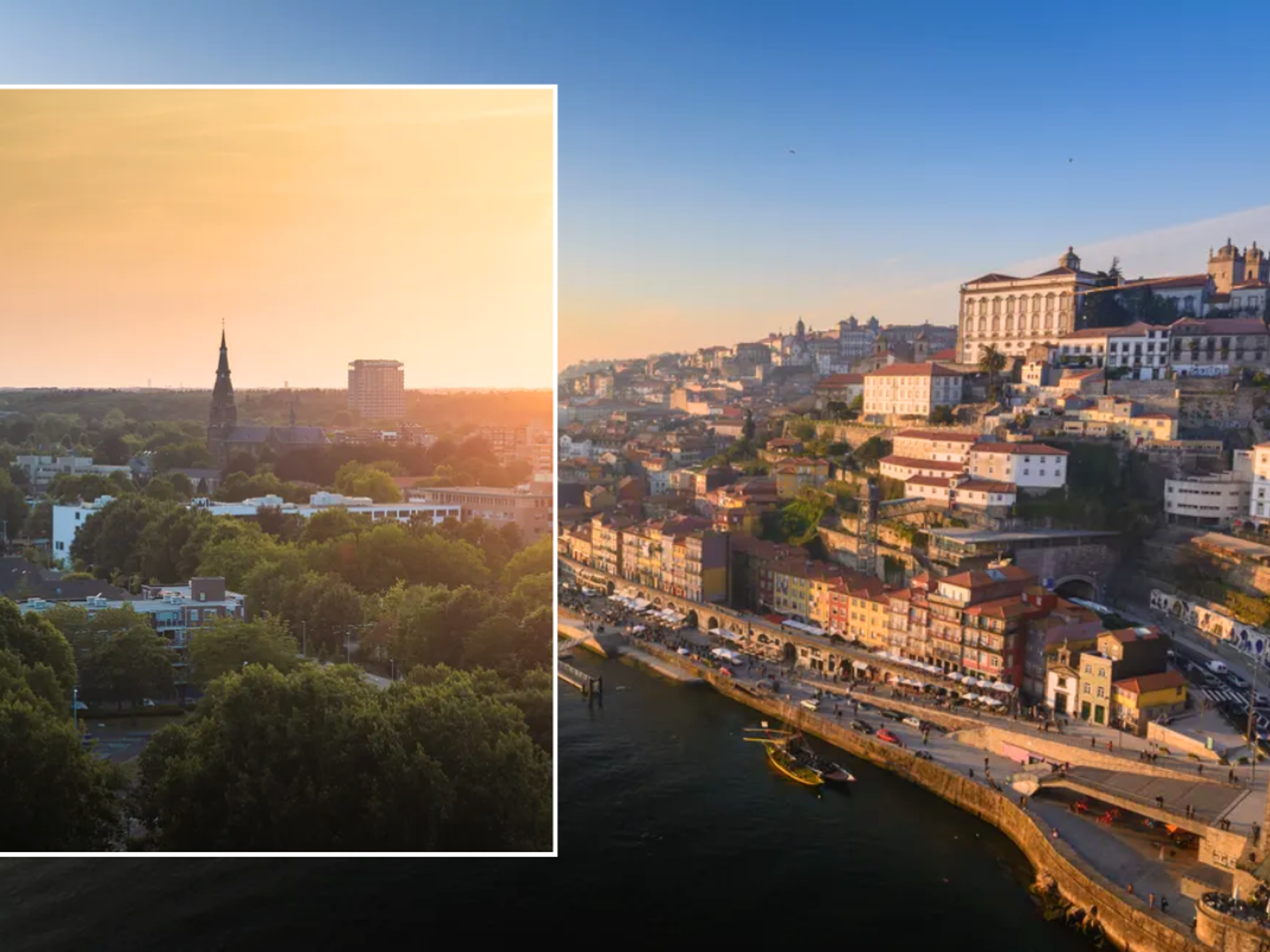 City of Porto skyline / Eindhoven in the Netherlands