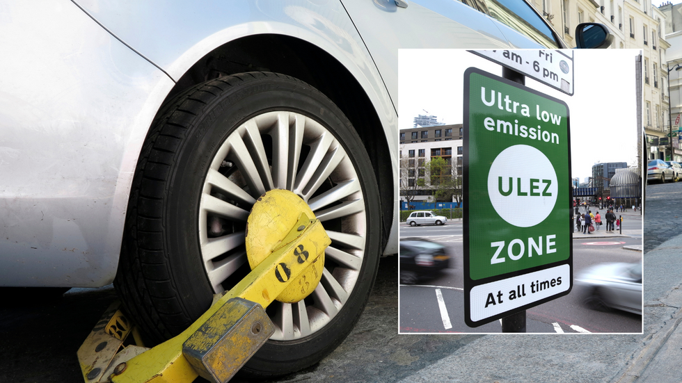 Clamped car/Ulez sign