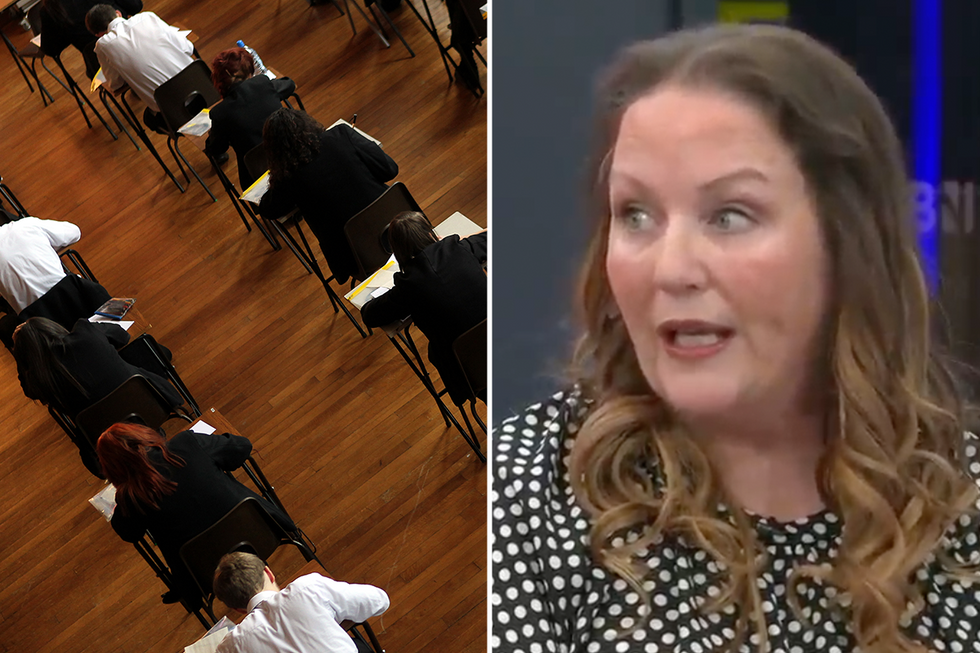 Clare Muldoon and Students sitting exams
