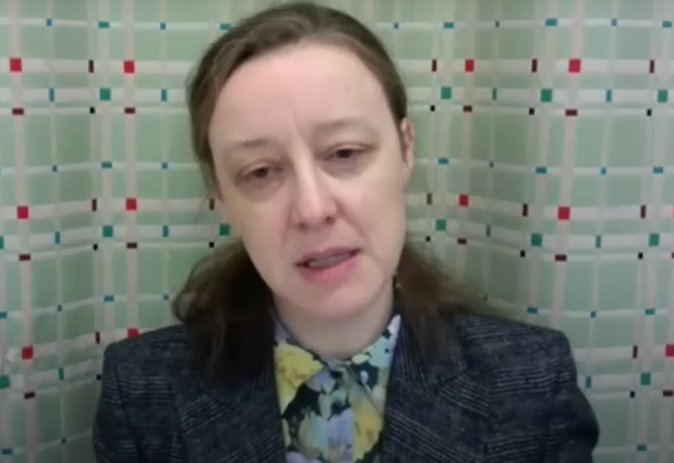 Clare Page during an appearance on Coalition for Marriage's YouTube channel