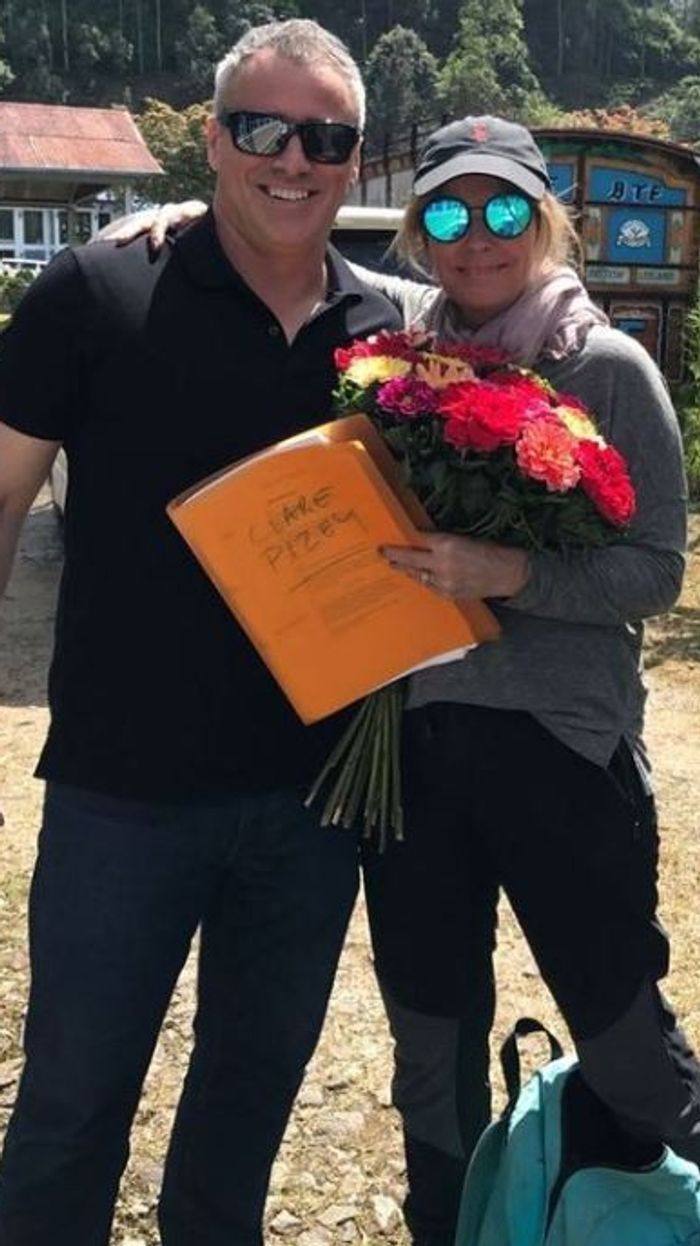 Clare Pizey and Matt LeBlanc